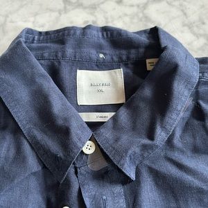Billy Reid XXL navy button down